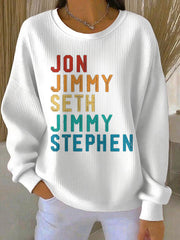 Women's Stand With Team Kimmel Printed Sweatshirt