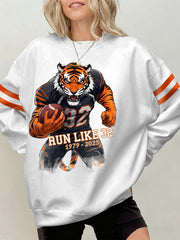 Women's Rudi Johnson Tribute Memorial Football Print Sweatshirt