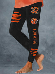 Women's Rudi Johnson Tribute Memorial Football Print Leggings