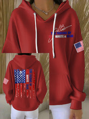 Women's The Fading of the Red White and Blue Print Hoodie