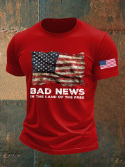 Men's Bad News In The Land Of The Free Printed T-shirt