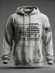 Men's I Got Some Bad News The Fading Of The Red White And Blue Printed Hoodie