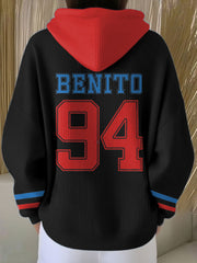 Women's Bunny Football Music Lover Printed Hoodie