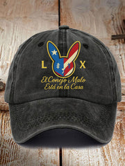 Unisex Bunny Football Music Lover Print Hat