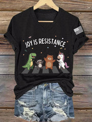 Women's Joy is Resistance: Portland Frog Protestors Anti Fascism V-Neck Tee