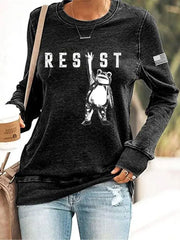 Women's Resist Frog Print Sweatshirt