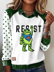 Women's Portland Frog Resist Printed Long Sleeve Shirt