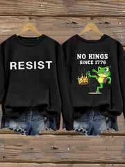 Women's Resist Portland Frog NO KINGS SINCE 1776 Sweatshirt